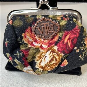 TC Floral Black Clutch